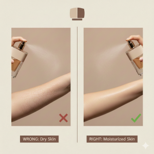 spraying perfume on moisturised skin is one of the best solution for longevity of perfume